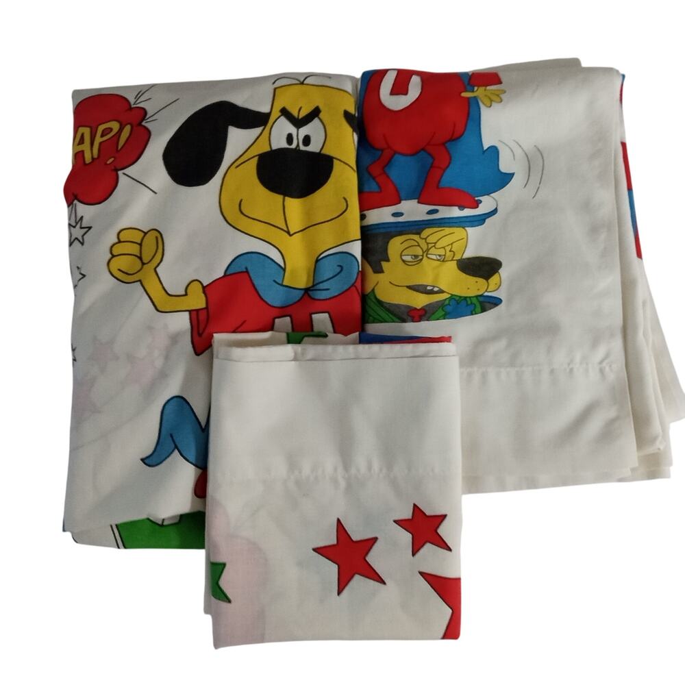 Vintage Springmaid Underdog Cartoon 1960s 3 Piece Twin Sheet Set